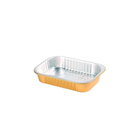 Opseal Barquette aluminium extérieur or/ Intérieur argenté 161x110mm H30mm 320ml