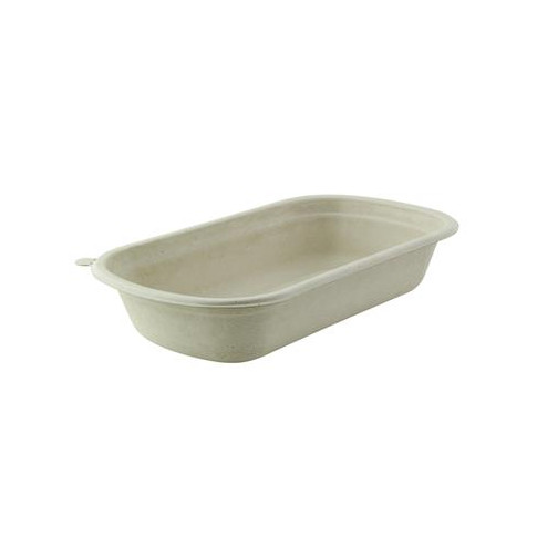 Boite rectangulaire brune en pulpe  229x134mm H44mm 750ml
