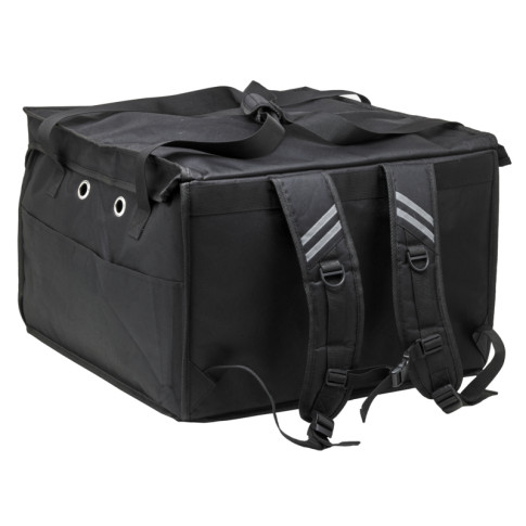 Caisse scooter/sac a dos ISO noir 2 ouvertures etagere 495x495mm H320mm