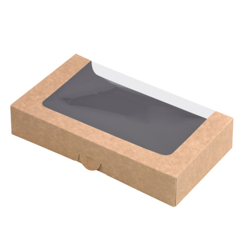 Boîte sushi avec fenêtre antibuée pour 24 pieces 240x135mm H45mm