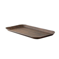 Plateau decor bois foncé laminé 267x127mm H15mm