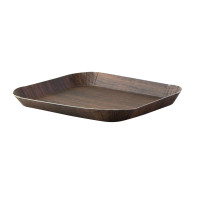 Plateau decor bois foncé laminé 168x127mm H15mm