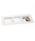 Assiette pulpe rectangulaire 3 compartiments 260x110mm