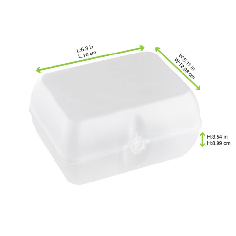 Boite burger réemployable transparent  160x130mm H90mm