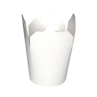 Pot carton rond carton blanc fermeture à encoche 750ml Ø96mm  H98mm