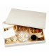 Plateau repas en bois complet "Saga": plateau, couverts et 4 contenants  430x290mm H68mm