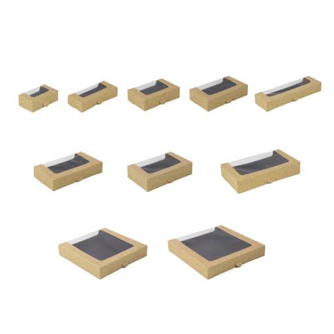 Boîte sushi avec fenêtre antibuée pour 30-38 pieces 220x220mm H40mm