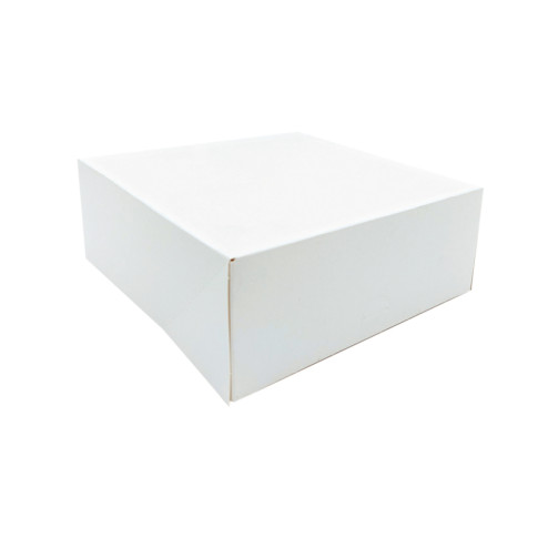 Boite pâtissière carton blanche  140x140mm H60mm