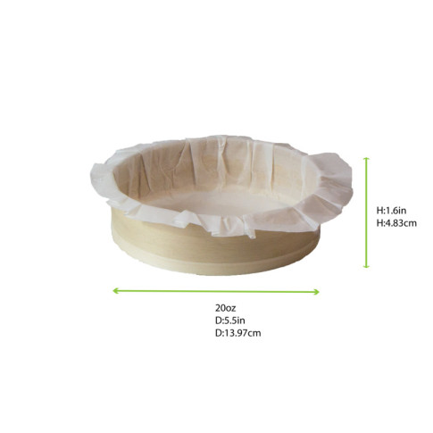 Bake-a-ring - Anneau de cuisson avec papier cuisson intégré Poplar wooden 4G/1mm thickness 630ml