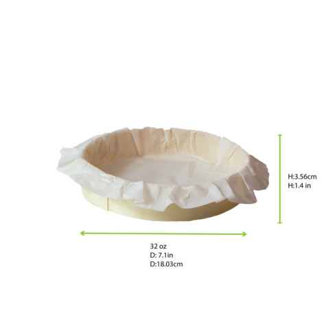 Bake-a-ring - Anneau de cuisson avec papier cuisson intégré Poplar wooden 3.5G/1mm thickness 910ml