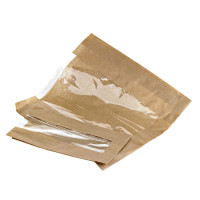 Sac papier kraft brun à fenêtre microperforée 140x70mm H440mm