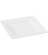 Assiette carrée blanche en pulpe200x200mm