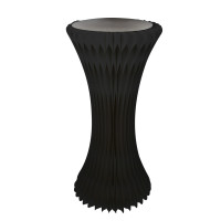 TOUR NOIR ILLUMINÉ ET PLIABLE AVEC PLATEAU EN ACRYLIQUE DIA 2PCS
