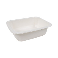 Barquette scellable pulpe laminée PLA "gastronorme" 1/8 160x130mm H46mm 585ml