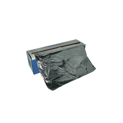 Rouleau de film aluminium de 10 microns, de 45 cm de large et 200 m de long, en boîte carton distrib 500x90mm H90mm