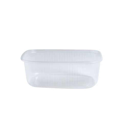 Boite plastique PP rectangulaire transparente110x80mm H50mm 250ml