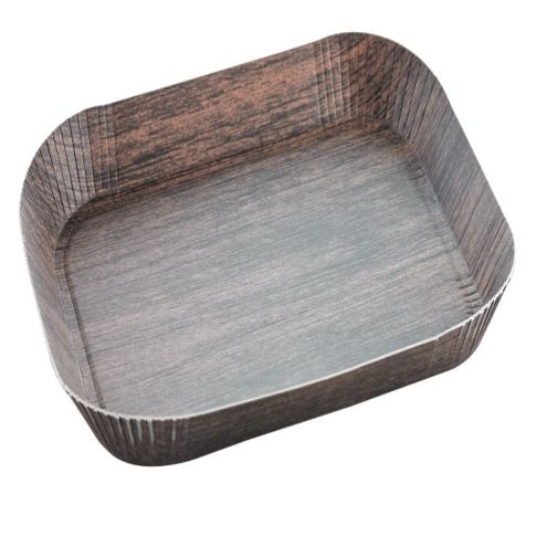 Plateau decor bois foncé laminé 147x235mm H12mm