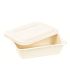 Boite repas pulpe blanche avec couvercle193x135mm H50mm 850ml