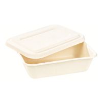 Boite repas pulpe blanche avec couvercle193x135mm H50mm 850ml