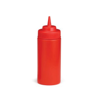 Squeezer souple rouge 1 embout, plastique BPA free  H260mm 630ml