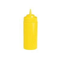 Squeezer souple jaune 1 embout, plastique BPA free  H260mm 630ml