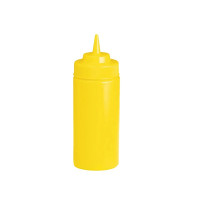 Squeezer souple jaune 1 embout, plastique BPA free  H195mm 350ml