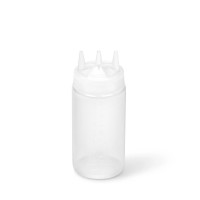 Squeezer souple transparent 3 embouts, plastique BPA free  H195mm 350ml