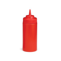 Squeezer souple rouge 1 embout, plastique BPA free  H195mm 350ml