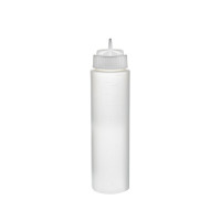Squeezer souple transparent 1 embout, plastique BPA free  H195mm 350ml