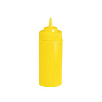 Squeezer souple jaune 1 embout, plastique BPA free  H185mm 230ml