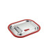 Couvercle 1/2 silicone inox 325x265mm H15mm