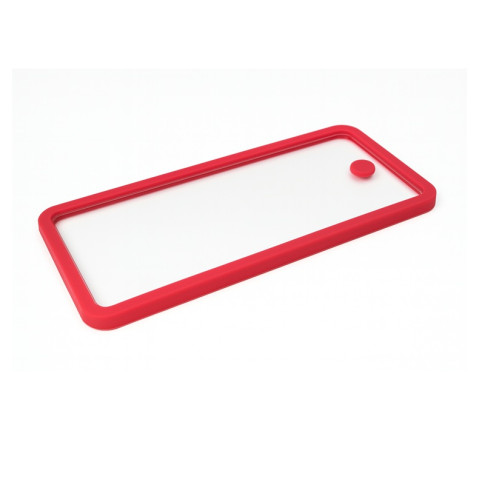 Couvercle GN 1/3 verre trempé et silicone avec 2 bouchons silicone 325x172mm H17mm