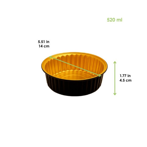 Opseal Pot aluminium noir/or  H45mm 520ml