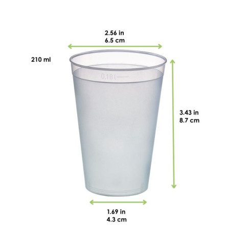 Verre PP réutilisable "Optimal"   H87mm 195ml