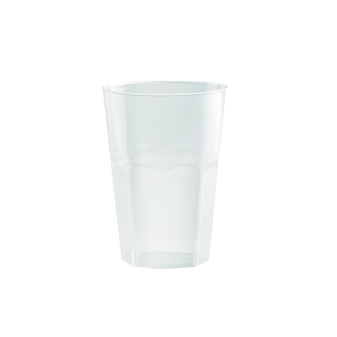 Verre à facettes plastique PP réutilisable "Optimal"   H108mm 340ml