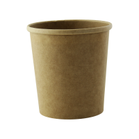 Pot carton kraft brun chaud et froid   H104mm 490ml