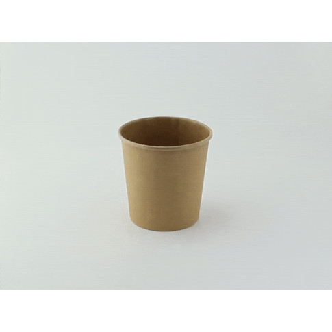 Pot carton kraft brun chaud et froid   H104mm 490ml