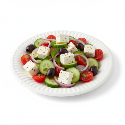 Assiette ronde en carton blanc   H20mm