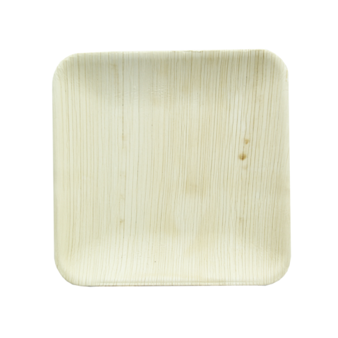 Assiette carrée en palmier  160x160mm H20mm