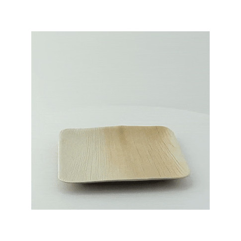 Assiette carrée en palmier  160x160mm H20mm