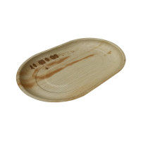 Plateau ovale en palmier  420x260mm H25mm