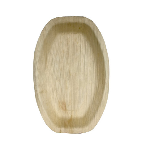 Plateau ovale en palmier  420x260mm H25mm