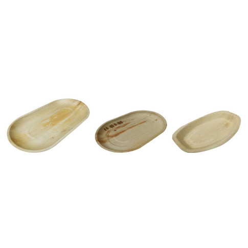 Plateau ovale en palmier  420x260mm H25mm