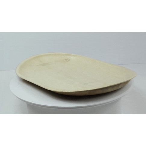 Plateau ovale en palmier  420x260mm H25mm