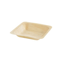 Assiette carrée en bois "Scandinavie"  115x115mm H17mm
