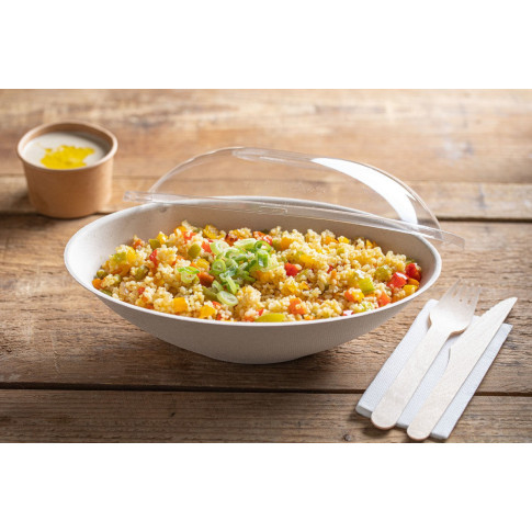 Bol ovale brun en pulpe "BioNchic"  240x145mm H63mm 1000ml