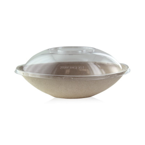 Bol ovale brun en pulpe "BioNchic"  270x165mm H77mm 1500ml