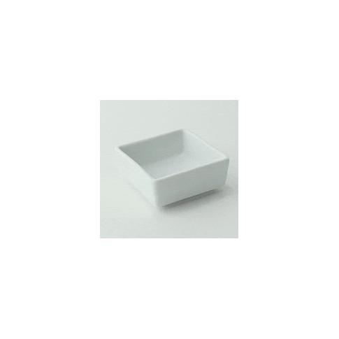 Mini bol cube en porcelaine blanc  70x70mm H31mm