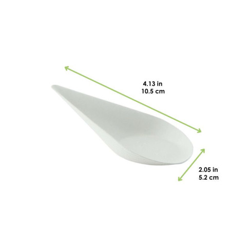 Mise en bouche blanche en pulpe Goutte 110x52mm H30mm