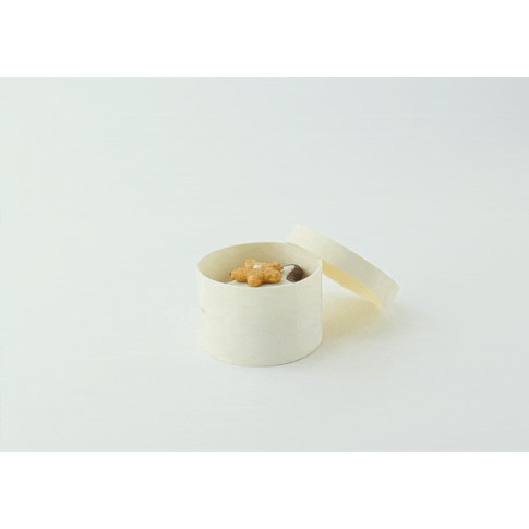 Boite bois ronde avec couvercle   H45mm